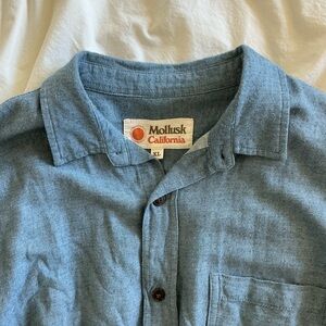 Mollusk California Blue Casual Button Down Shirt
